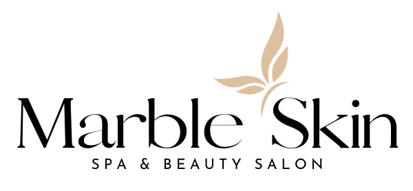 A logo for marble skin spa and beauty salon